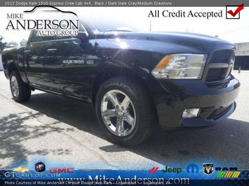 Black / Dark Slate Gray/Medium Graystone 2012 Dodge Ram 1500 Express Crew Cab 4x4