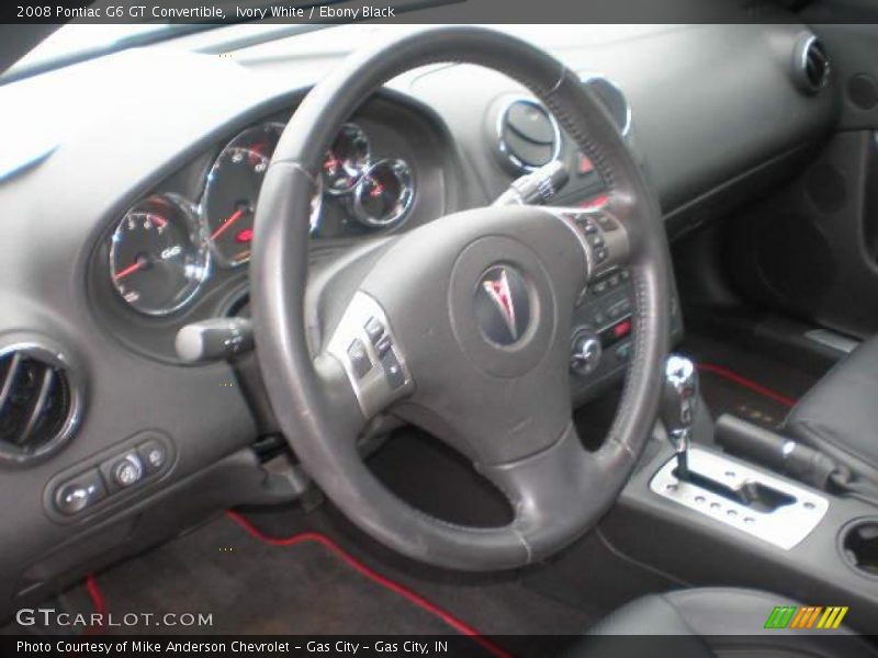 Ivory White / Ebony Black 2008 Pontiac G6 GT Convertible