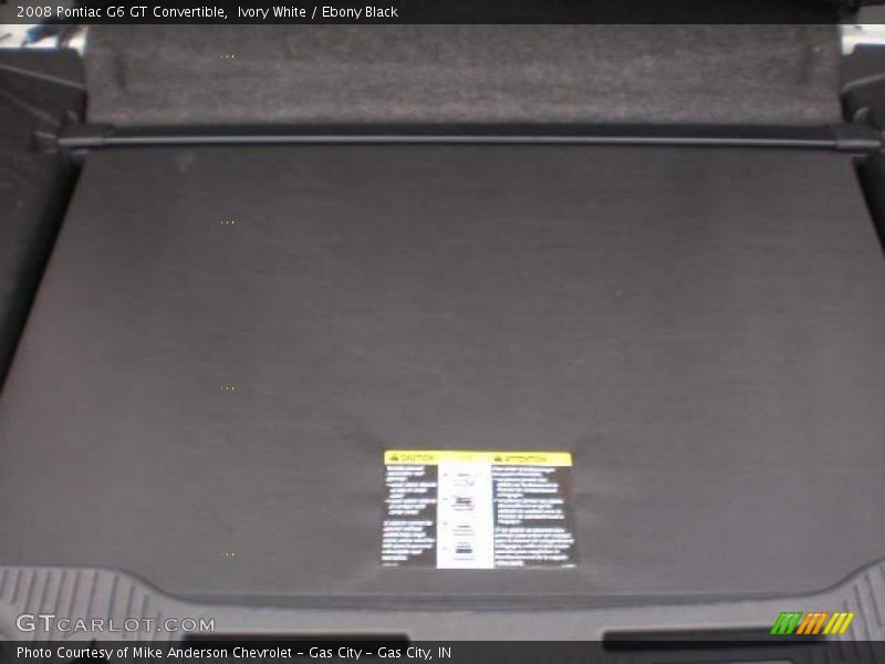 Ivory White / Ebony Black 2008 Pontiac G6 GT Convertible