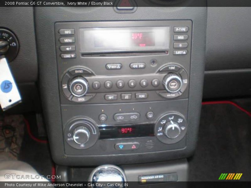 Ivory White / Ebony Black 2008 Pontiac G6 GT Convertible