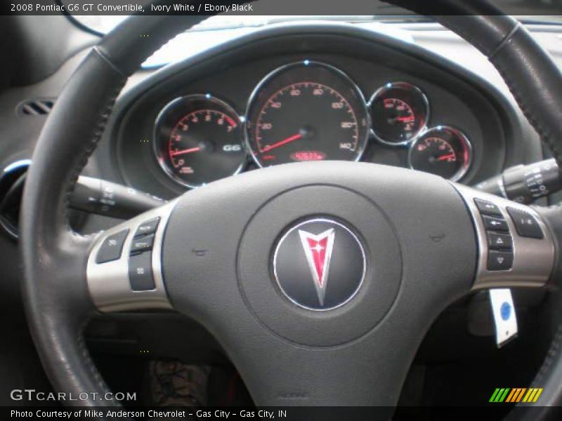 Ivory White / Ebony Black 2008 Pontiac G6 GT Convertible