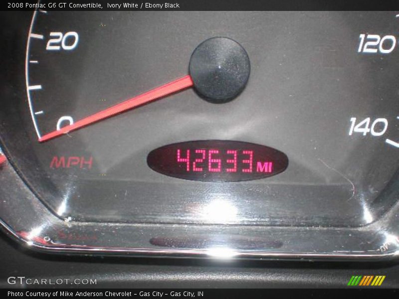 Ivory White / Ebony Black 2008 Pontiac G6 GT Convertible
