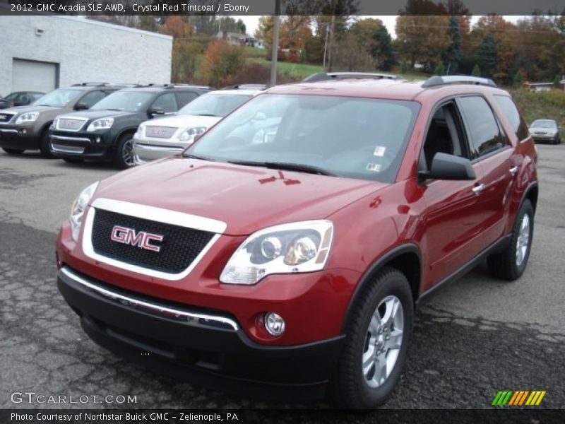 Crystal Red Tintcoat / Ebony 2012 GMC Acadia SLE AWD