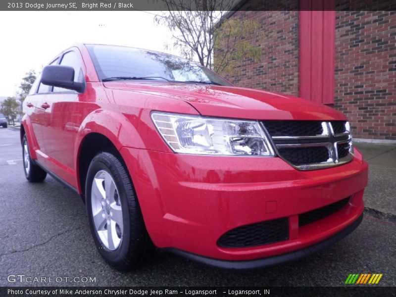 Bright Red / Black 2013 Dodge Journey SE