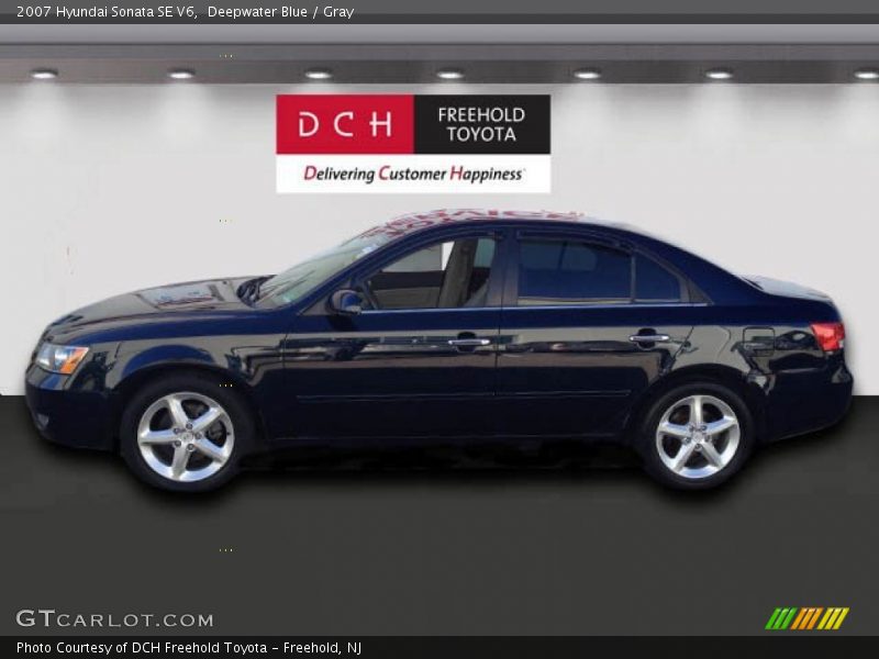 Deepwater Blue / Gray 2007 Hyundai Sonata SE V6