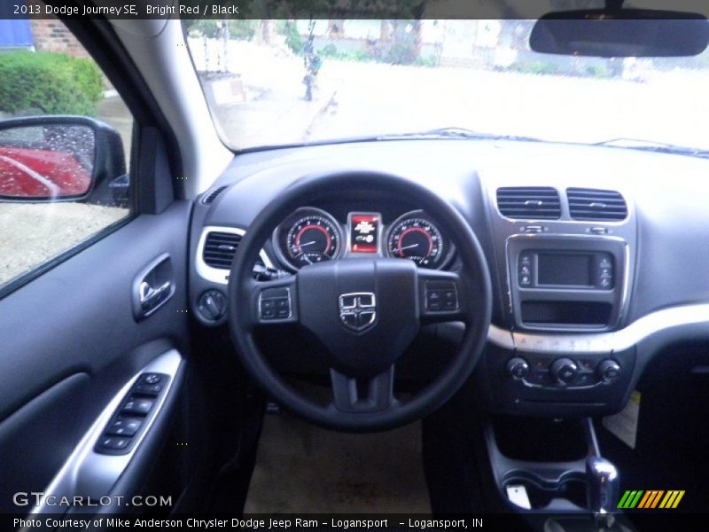 Bright Red / Black 2013 Dodge Journey SE