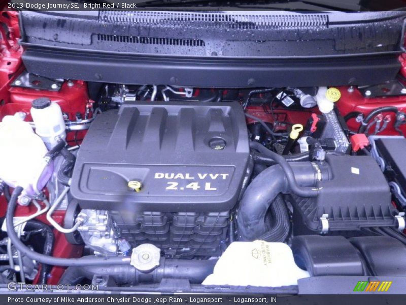 Bright Red / Black 2013 Dodge Journey SE