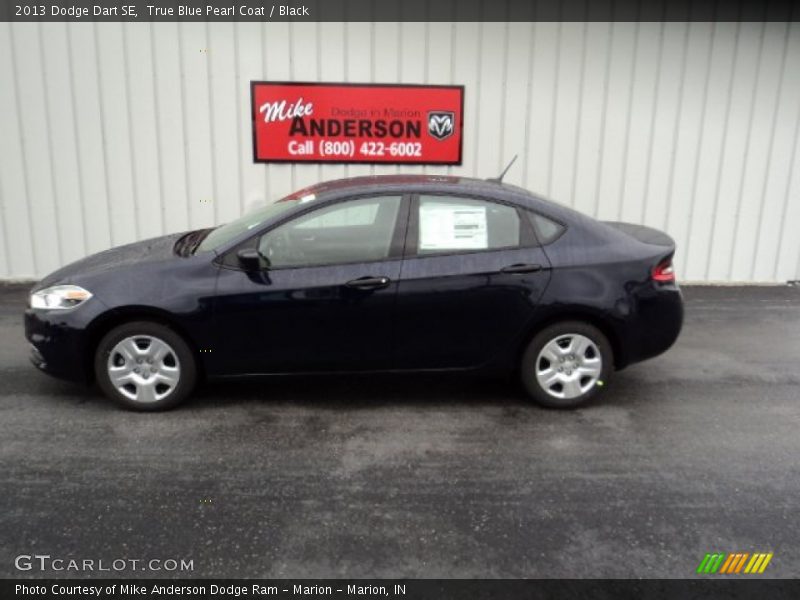 True Blue Pearl Coat / Black 2013 Dodge Dart SE