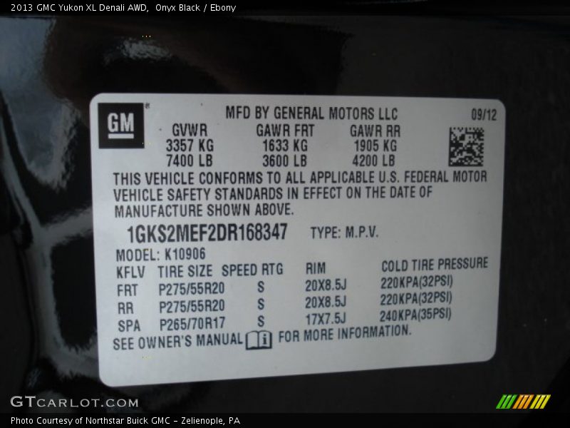 Onyx Black / Ebony 2013 GMC Yukon XL Denali AWD