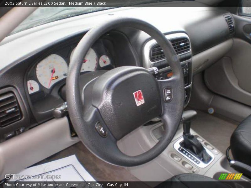 Medium Blue / Black 2003 Saturn L Series L300 Sedan