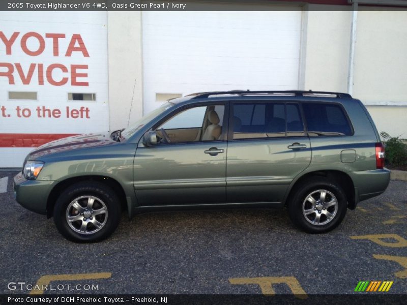 Oasis Green Pearl / Ivory 2005 Toyota Highlander V6 4WD
