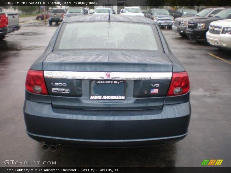 Medium Blue / Black 2003 Saturn L Series L300 Sedan