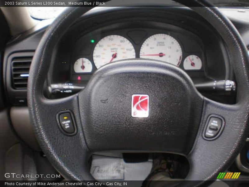 Medium Blue / Black 2003 Saturn L Series L300 Sedan