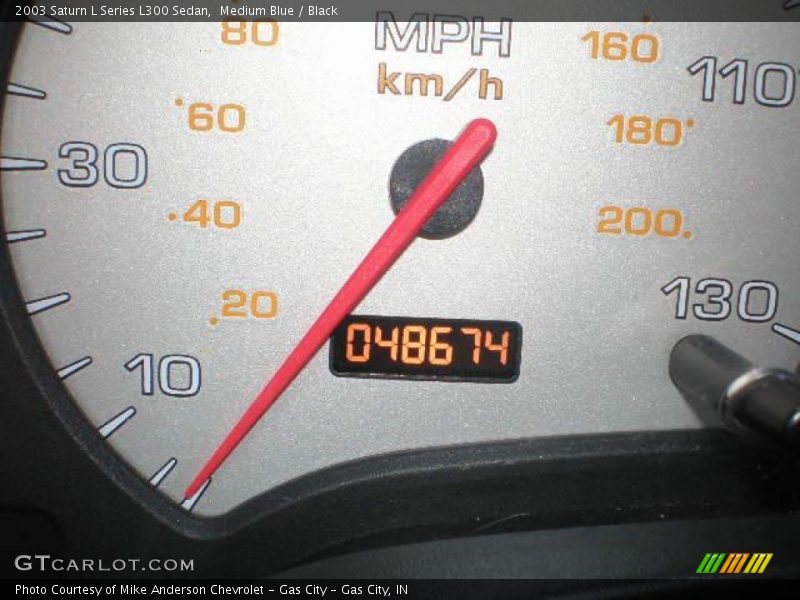 Medium Blue / Black 2003 Saturn L Series L300 Sedan