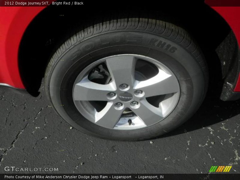 Bright Red / Black 2012 Dodge Journey SXT