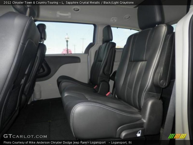 Sapphire Crystal Metallic / Black/Light Graystone 2012 Chrysler Town & Country Touring - L