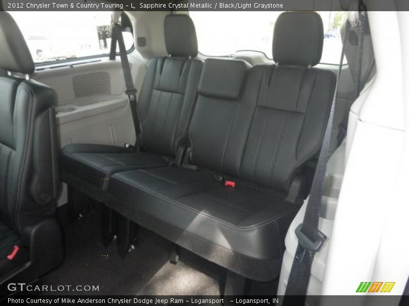 Sapphire Crystal Metallic / Black/Light Graystone 2012 Chrysler Town & Country Touring - L