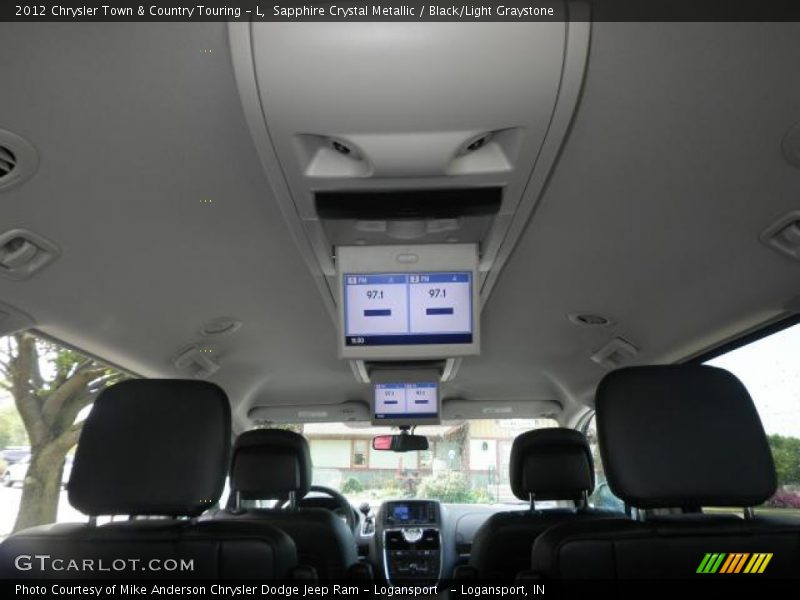 Sapphire Crystal Metallic / Black/Light Graystone 2012 Chrysler Town & Country Touring - L