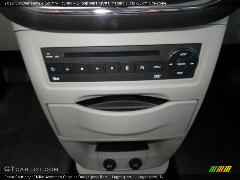 Sapphire Crystal Metallic / Black/Light Graystone 2012 Chrysler Town & Country Touring - L