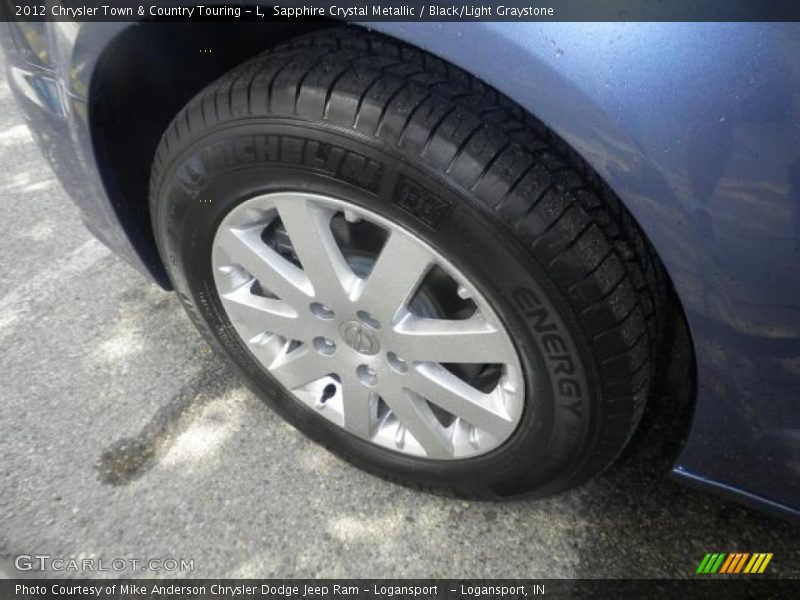 Sapphire Crystal Metallic / Black/Light Graystone 2012 Chrysler Town & Country Touring - L