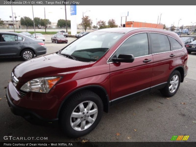 Tango Red Pearl / Gray 2009 Honda CR-V EX 4WD