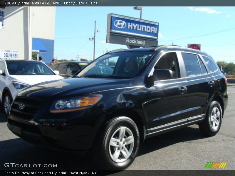 Ebony Black / Beige 2009 Hyundai Santa Fe GLS 4WD