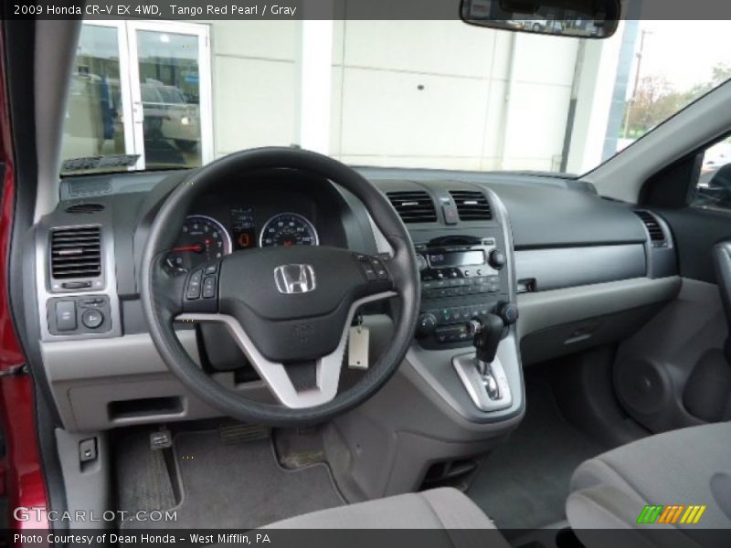 Tango Red Pearl / Gray 2009 Honda CR-V EX 4WD