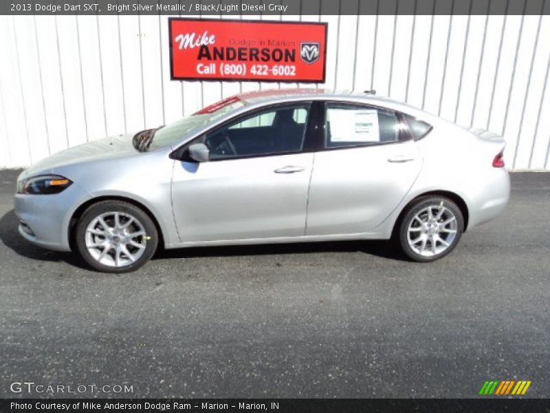Bright Silver Metallic / Black/Light Diesel Gray 2013 Dodge Dart SXT