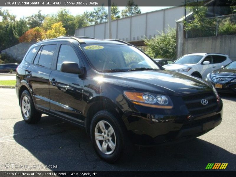 Ebony Black / Beige 2009 Hyundai Santa Fe GLS 4WD
