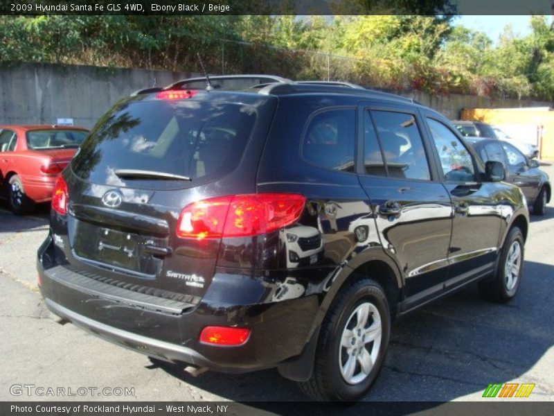Ebony Black / Beige 2009 Hyundai Santa Fe GLS 4WD