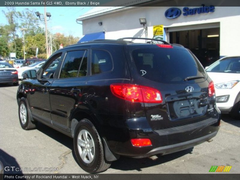 Ebony Black / Beige 2009 Hyundai Santa Fe GLS 4WD