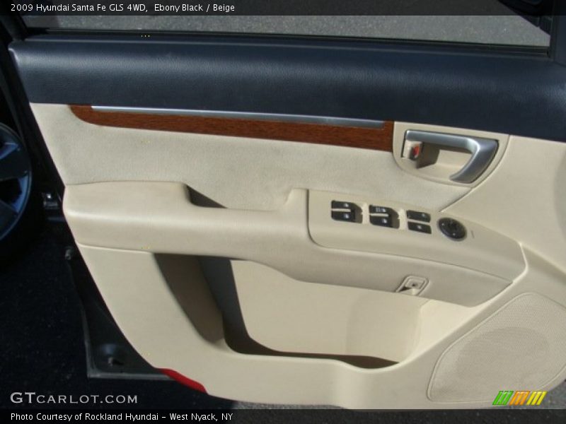 Ebony Black / Beige 2009 Hyundai Santa Fe GLS 4WD