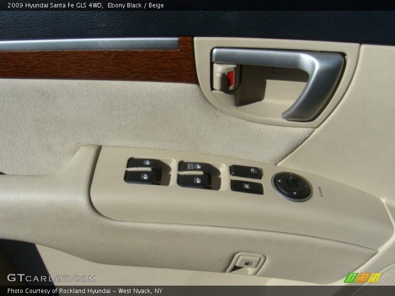 Ebony Black / Beige 2009 Hyundai Santa Fe GLS 4WD