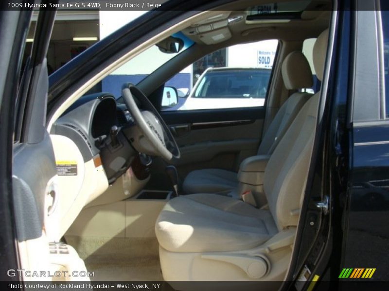 Ebony Black / Beige 2009 Hyundai Santa Fe GLS 4WD