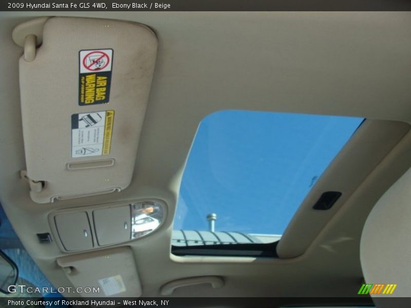 Ebony Black / Beige 2009 Hyundai Santa Fe GLS 4WD