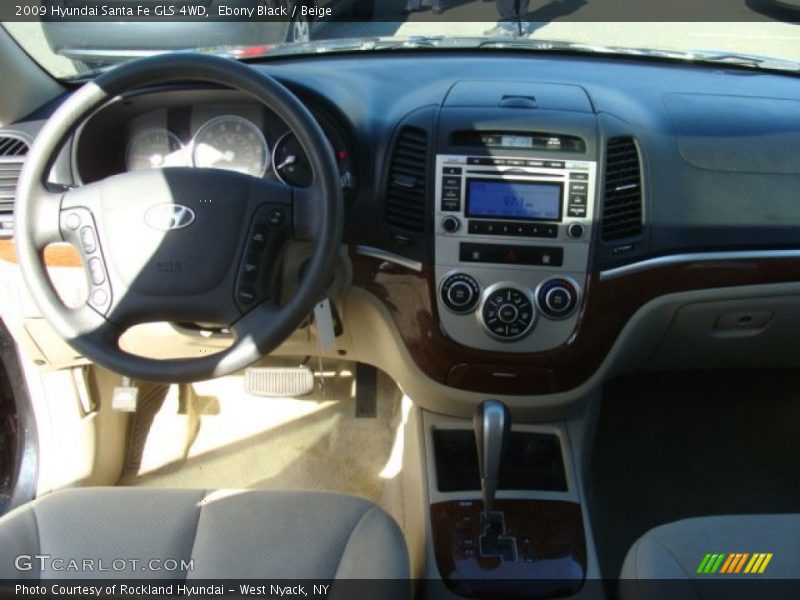 Ebony Black / Beige 2009 Hyundai Santa Fe GLS 4WD