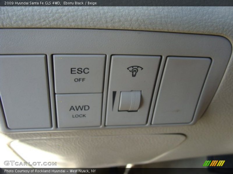 Ebony Black / Beige 2009 Hyundai Santa Fe GLS 4WD