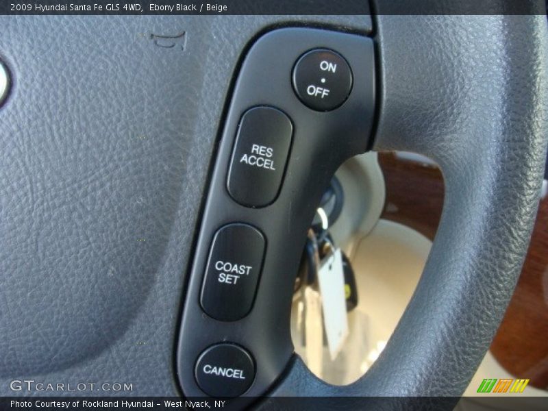 Ebony Black / Beige 2009 Hyundai Santa Fe GLS 4WD