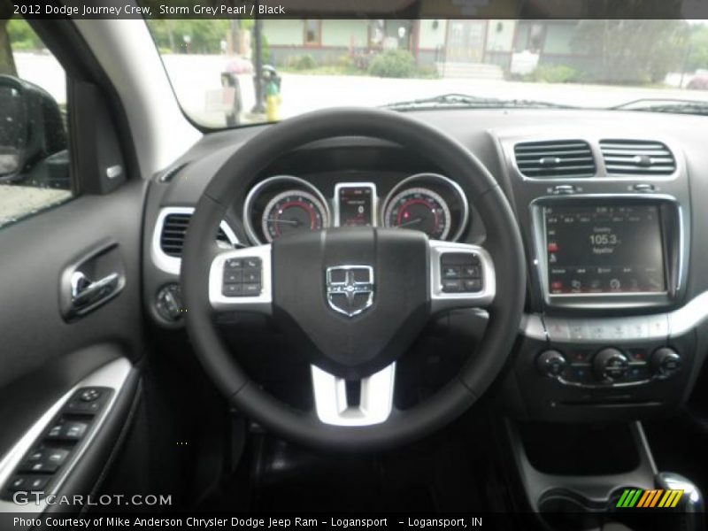 Storm Grey Pearl / Black 2012 Dodge Journey Crew