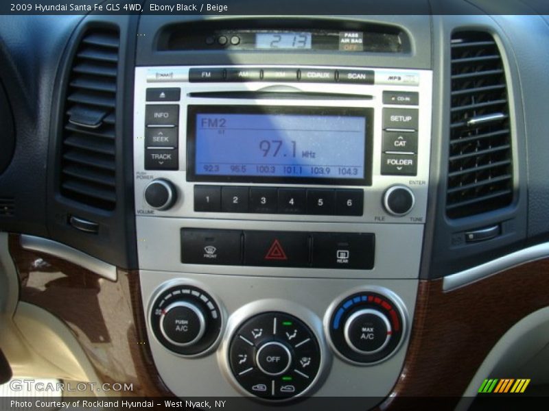 Ebony Black / Beige 2009 Hyundai Santa Fe GLS 4WD