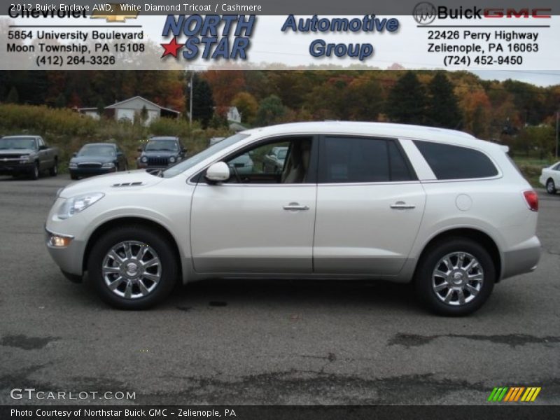 White Diamond Tricoat / Cashmere 2012 Buick Enclave AWD