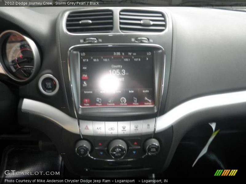 Storm Grey Pearl / Black 2012 Dodge Journey Crew