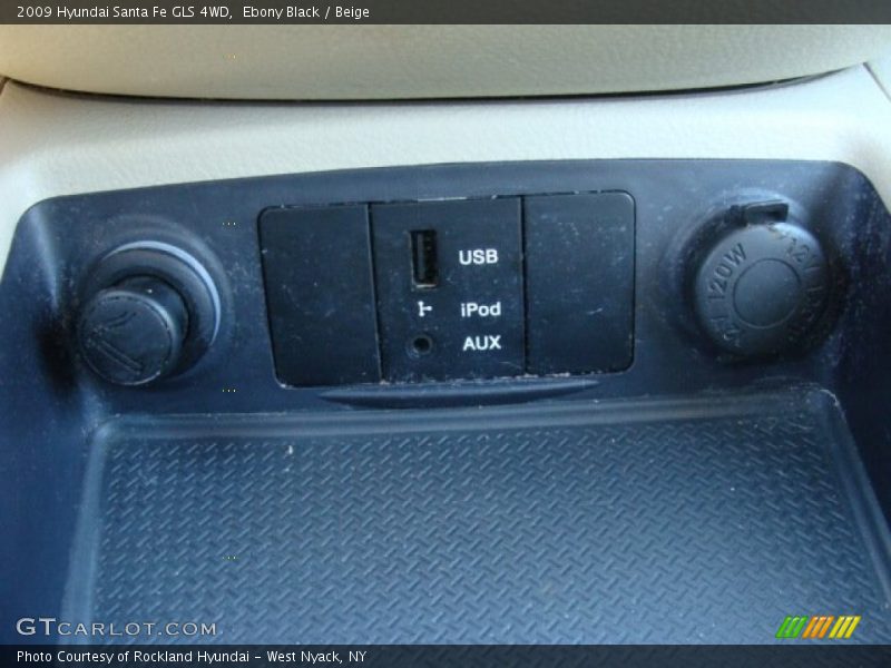 Ebony Black / Beige 2009 Hyundai Santa Fe GLS 4WD