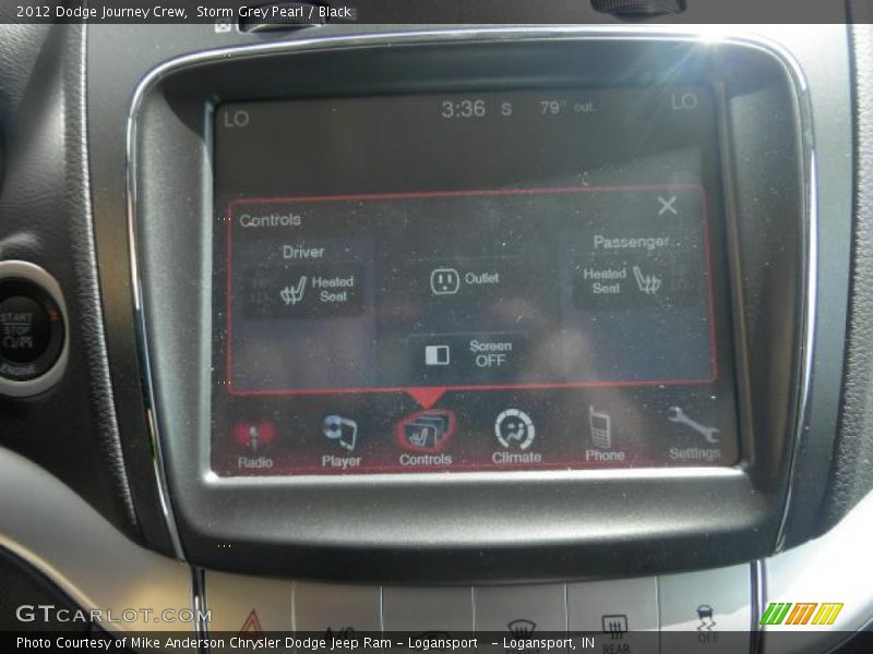 Storm Grey Pearl / Black 2012 Dodge Journey Crew