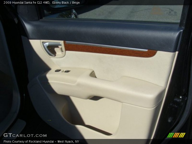 Ebony Black / Beige 2009 Hyundai Santa Fe GLS 4WD