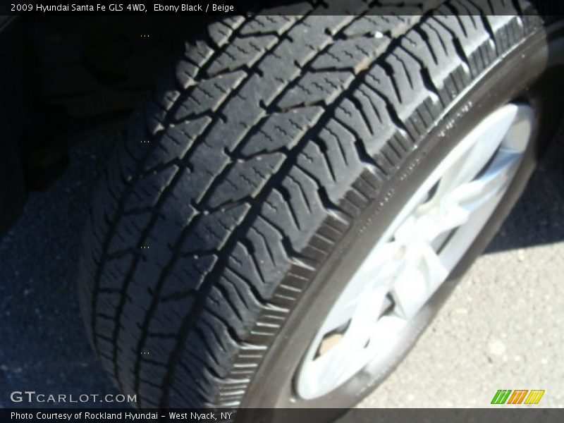 Ebony Black / Beige 2009 Hyundai Santa Fe GLS 4WD