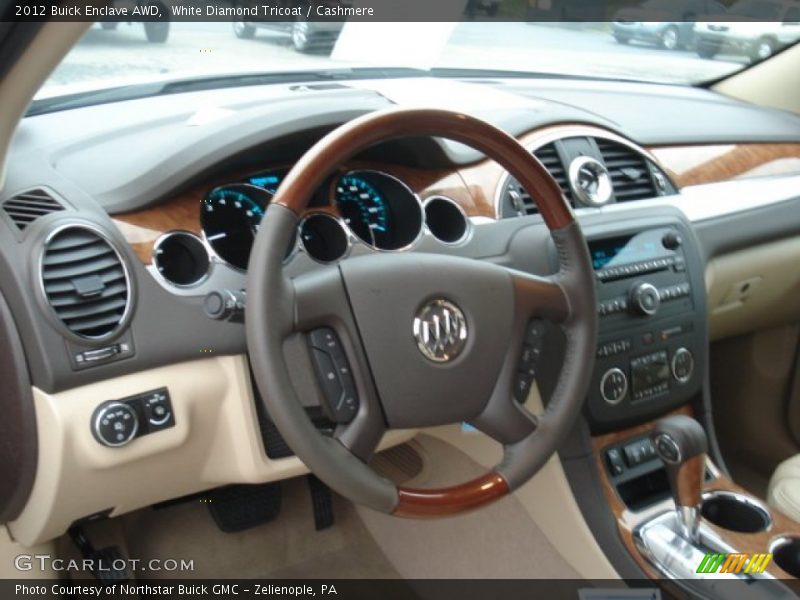 White Diamond Tricoat / Cashmere 2012 Buick Enclave AWD