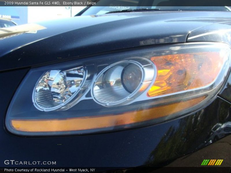 Ebony Black / Beige 2009 Hyundai Santa Fe GLS 4WD