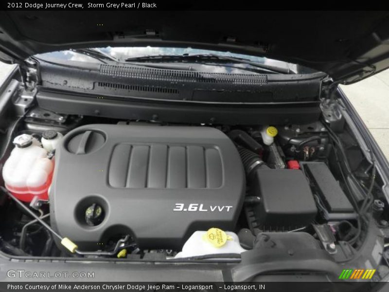 Storm Grey Pearl / Black 2012 Dodge Journey Crew
