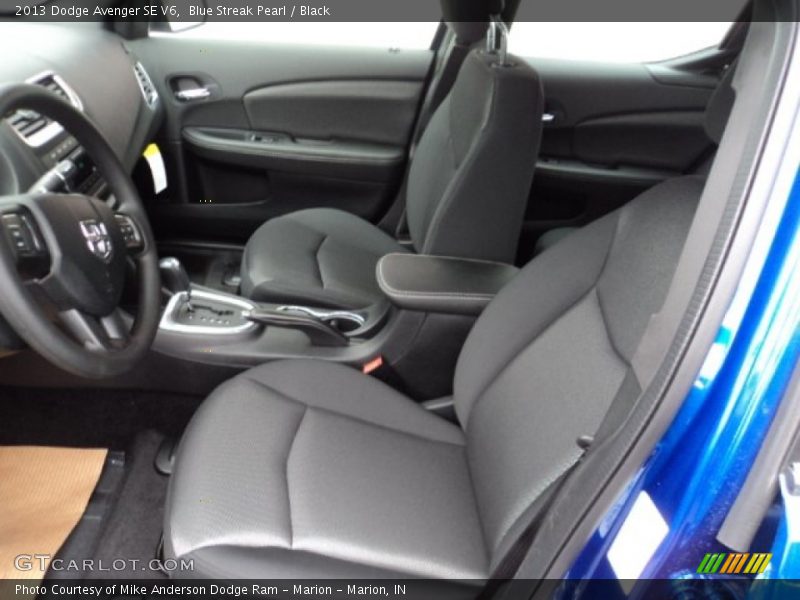 Blue Streak Pearl / Black 2013 Dodge Avenger SE V6